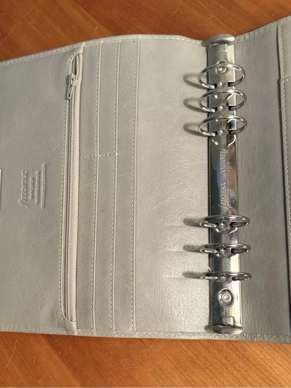 Filofax Malden A5 Organizer Stone Buffalo Leather Organizer 6 Ring Binder